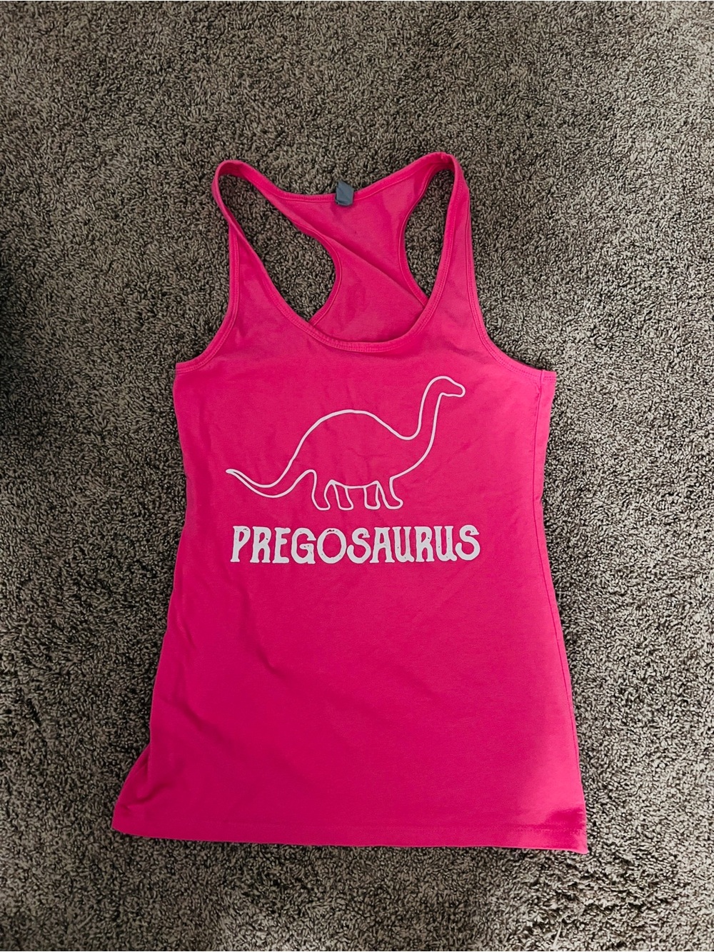 Pink "Pregosaurus" Racerback Tank Top